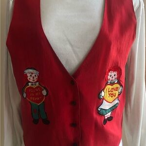 Beautiful Limited Edition Snowden Raggedy Ann & Andy Vest Size Medium